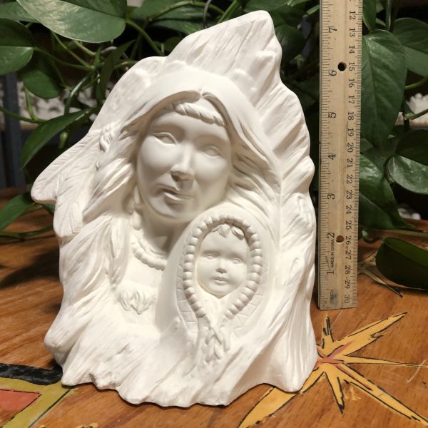Native Mother on Wood