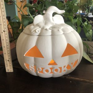 Large Jack O' Lantern Pumpkin w/Cutouts-"Spooky"