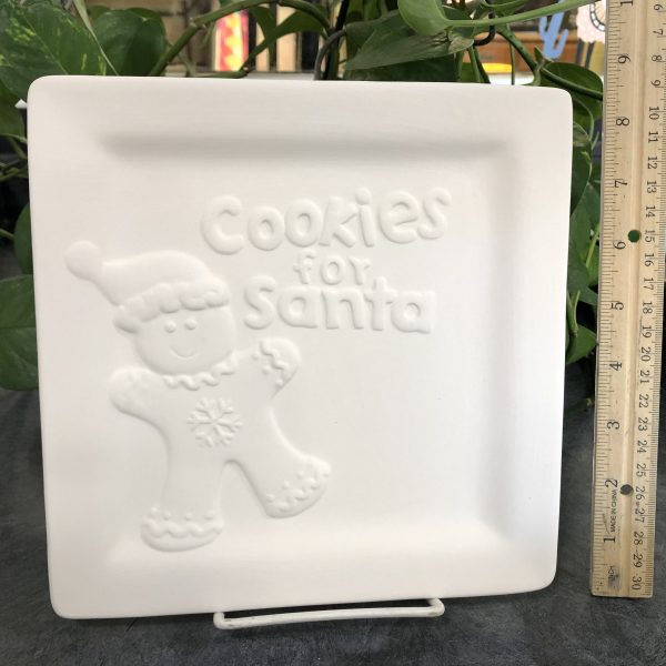 "Cookies for Santa" Square Plate