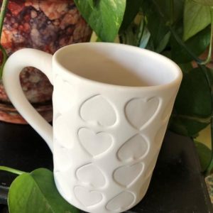 Imprinted Hearts Mug
