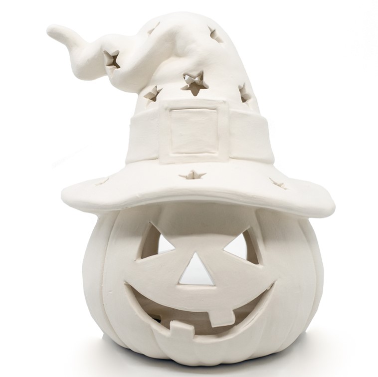 Cutout Witch Hat Jack O' Lantern 6"