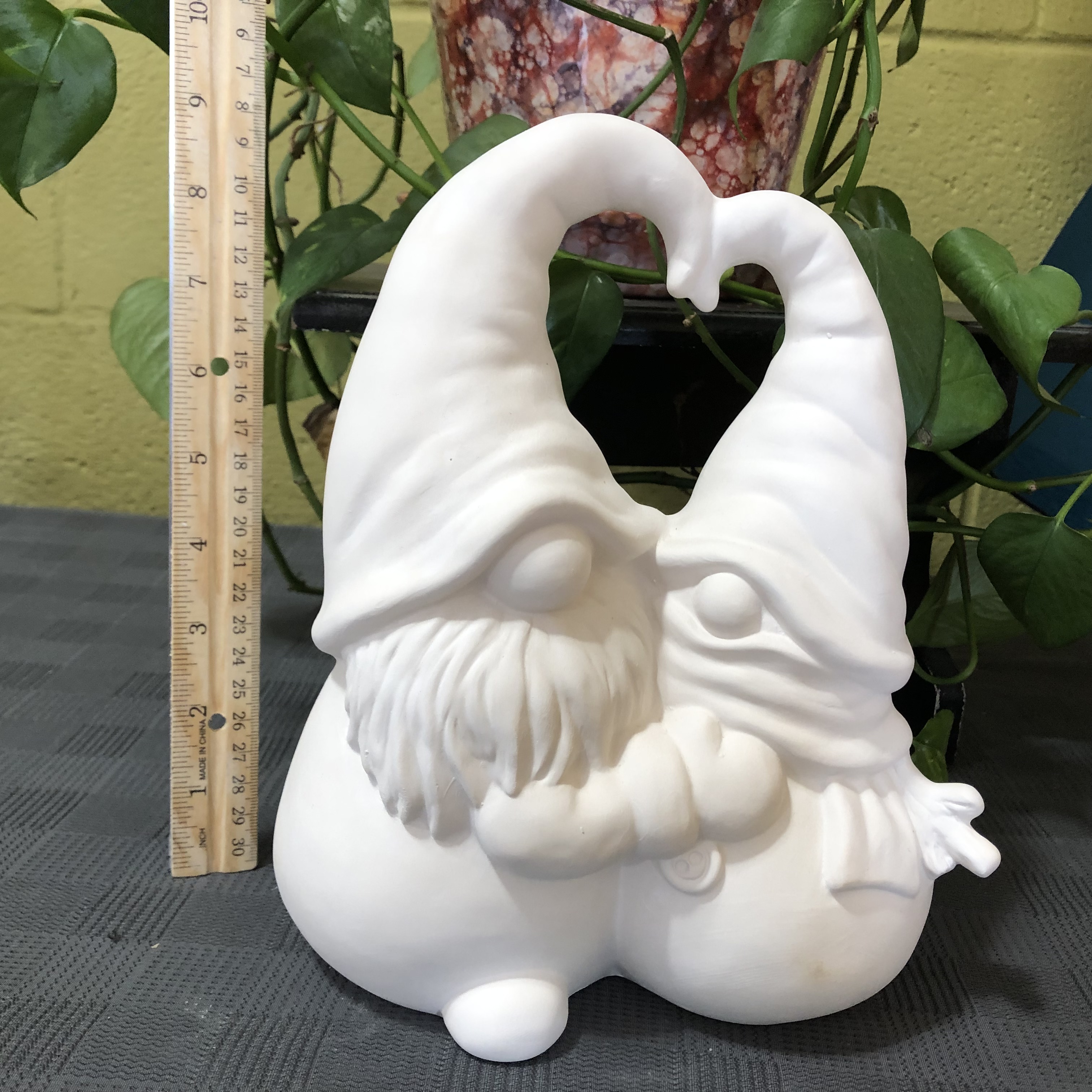 Gnome Hugging Snowman Large